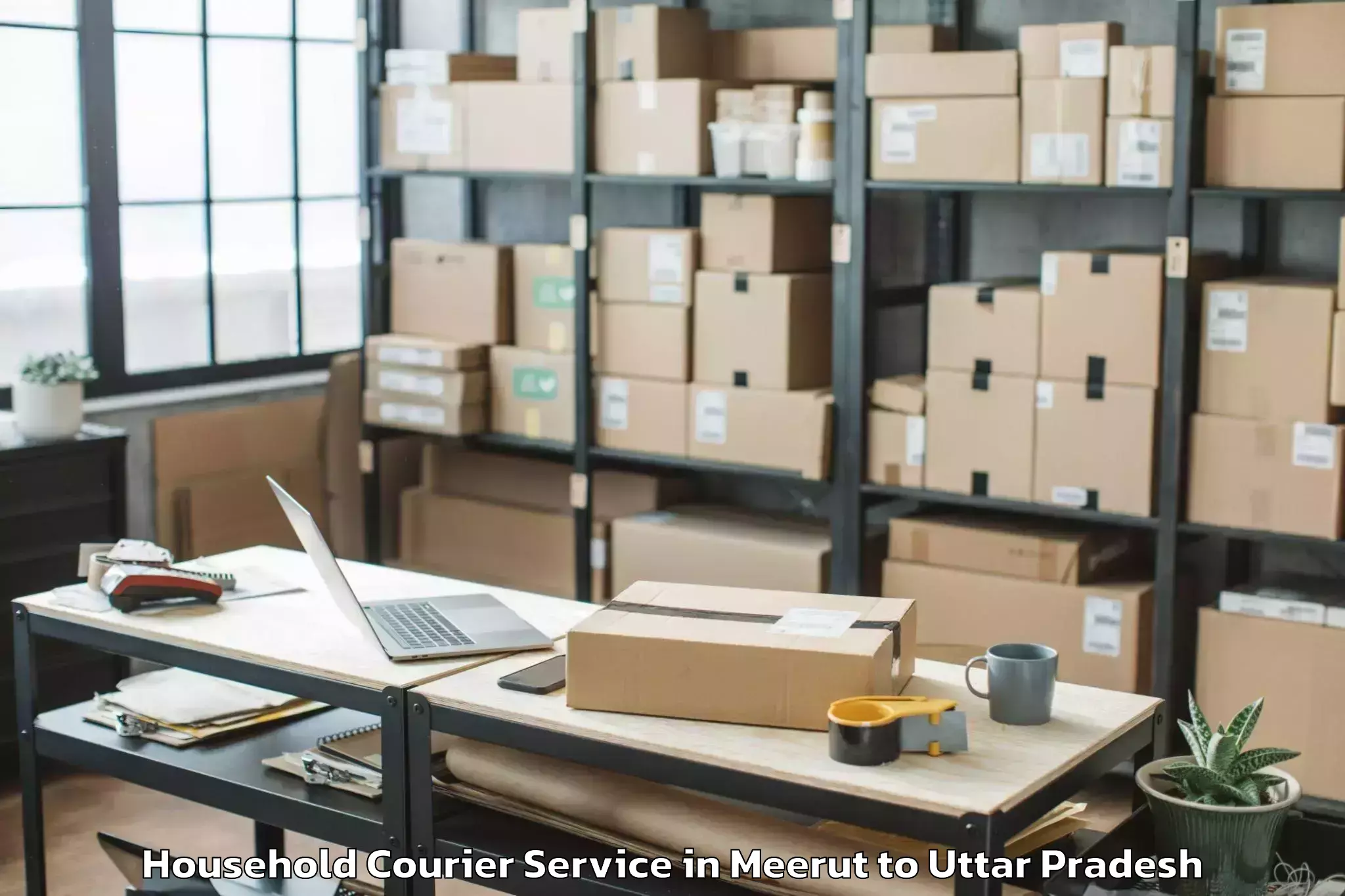 Reliable Meerut to Robertsganj Household Courier